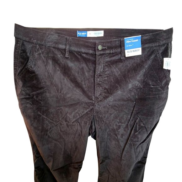Old Navy Black Velvet Flare Pants Extra High-Rise Trouser Pants Size 22 JJ3850 - Picture 2 of 11